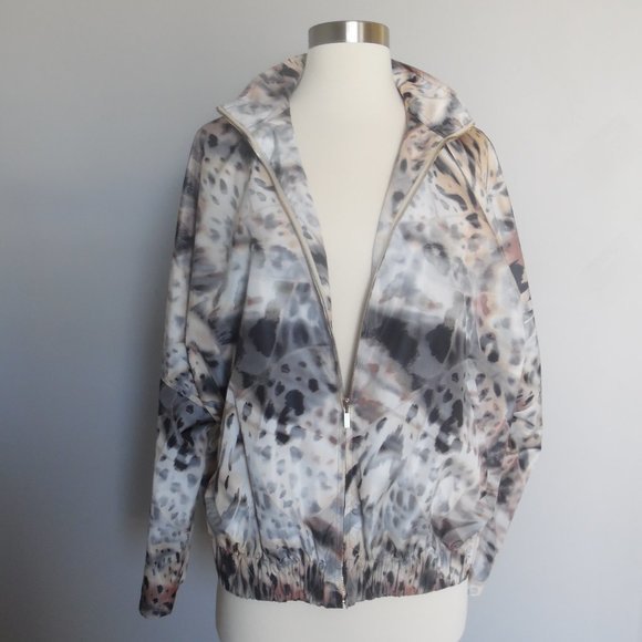 St. John Lightweight Cheetah Animal Print Wind Light Jacket Windbreaker - Picture 7 of 9